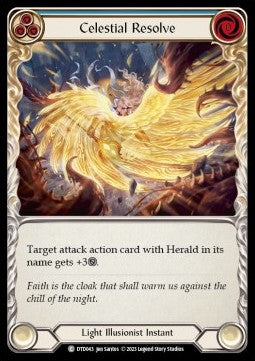 Celestial Resolve (Blue) (Rainbow Foil)⁣ - Dusk till Dawn⁣ (Common)⁣ [043]