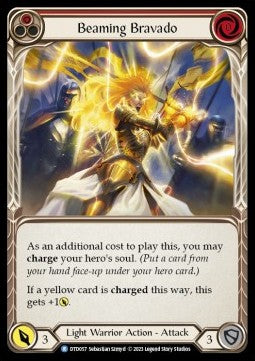 Beaming Bravado (Red) (Rainbow Foil)⁣ - Dusk till Dawn⁣ (Rare)⁣ [057]