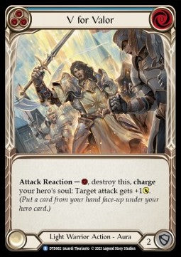 V for Valor (Blue) (Rainbow Foil)⁣ - Dusk till Dawn⁣ (Rare)⁣ [062]