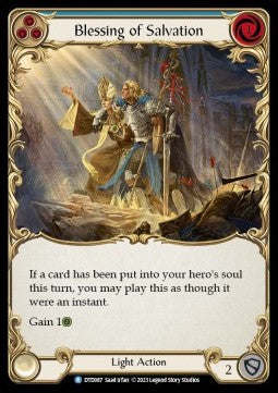 Blessing of Salvation (Blue) (Rainbow Foil)⁣ - Dusk till Dawn⁣ (Rare)⁣ [087]