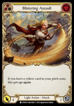 Blistering Assault (Yellow) (Rainbow Foil)⁣ - Dusk till Dawn⁣ (Common)⁣ [092]