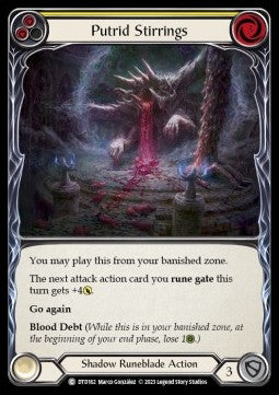 Putrid Stirrings (Yellow) (Rainbow Foil)⁣ - Dusk till Dawn⁣ (Common)⁣ [162]
