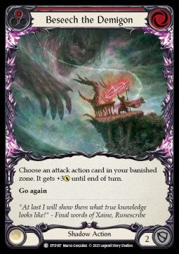 Beseech the Demigon (Red) (Rainbow Foil)⁣ - Dusk till Dawn⁣ (Common)⁣ [187]