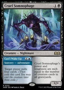 Cruel Somnophage // Can't Wake Up⁣ - Wilds of Eldraine⁣ (Rare)⁣ [222]