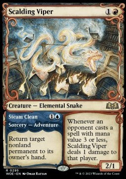 Scalding Viper // Steam Clean⁣ - Wilds of Eldraine: Extras⁣ (Rare)⁣ [295]