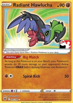 Radiant Hawlucha - Play! Pokémon Prize Pack Series Three (Promo) [PPS3-ASR 081]