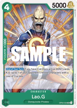 Lao.G (OP04-034)⁣ - Kingdoms of Intrigue⁣ (Uncommon)⁣ [034]