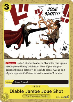Diable Jambe Joue Shot (OP04-116)⁣ - Kingdoms of Intrigue⁣ (Uncommon)⁣ [116]