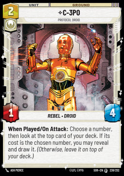 C-3PO, Protocol Droid⁣ - Spark of Rebellion⁣ (Starter Deck Exclusive)⁣ [238]