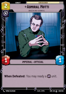 Admiral Motti, Brazen and Scornful⁣ - Spark of Rebellion⁣ (Starter Deck Exclusive)⁣ [226]