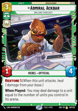 Admiral Ackbar, Brilliant Strategist⁣ - Spark of Rebellion⁣ (Rare)⁣ [097]