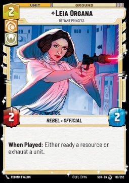 Leia Organa, Defiant Princess⁣ - Spark of Rebellion⁣ (Starter Deck Exclusive)⁣ [189]