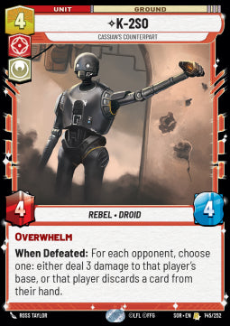 K-2SO, Cassian's Counterpart⁣ - Spark of Rebellion⁣ (Rare)⁣ [145]
