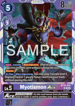 Myotismon Ace (BT15-076) (V.1)⁣ - Exceed Apocalypse⁣ (Super Rare)⁣ [076]