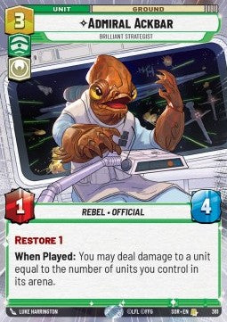 Admiral Ackbar, Brilliant Strategist⁣ - Spark of Rebellion: Extras⁣ (Rare)⁣ [361]