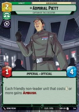 Admiral Piett, Captain of the Executor⁣ - Spark of Rebellion: Extras⁣ (Uncommon)⁣ [344]