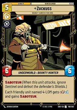 Zuckuss, Bounty Hunter for Hire⁣ - Shadows of the Galaxy⁣ (Uncommon)⁣ [190]