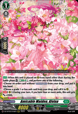 Amicable Maiden, Alvina  (V.1 - Triple Rare) - Dimensional Transcendence (Triple Rare) [DZ-BT03-018]