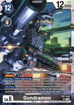 Gundramon (EX7-048) (V.1)⁣ - Digimon Liberator⁣ (Super Rare)⁣ [048]