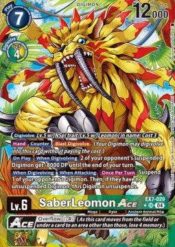 SaberLeomon Ace (EX7-029) (V.2)⁣ - Digimon Liberator⁣ (Alternative Art)⁣ [029]