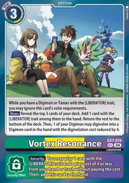 Vortex Resonance (EX7-074) (V.1)⁣ - Digimon Liberator⁣ (Secret Rare)⁣ [074]