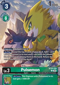 Pulsemon (BT16-039)⁣ - Digimon Liberator⁣ (Alternative Art)⁣ [BT16-039]