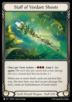 Staff of Verdant Shoots (Cold Foil)⁣ - Rosetta⁣ (Token)⁣ [015]