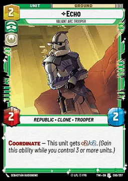 Echo, Valiant ARC Trooper⁣ - Twilight of the Republic⁣ (Uncommon)⁣ [090]