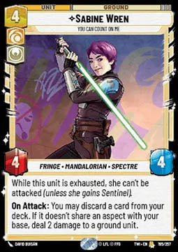Sabine Wren, You Can Count On Me⁣ - Twilight of the Republic⁣ (Rare)⁣ [195]