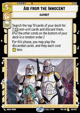 Aid from the Innocent⁣ - Twilight of the Republic⁣ (Rare)⁣ [201]
