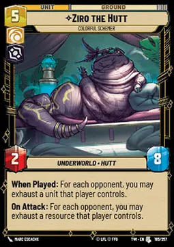 Ziro the Hutt, Colorful Schemer⁣ - Twilight of the Republic⁣ (Uncommon)⁣ [185]