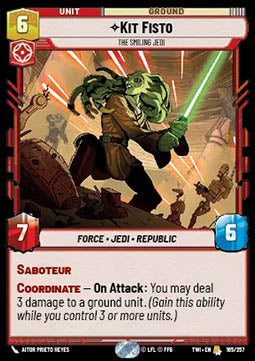 Kit Fisto, The Smiling Jedi⁣ - Twilight of the Republic⁣ (Rare)⁣ [165]