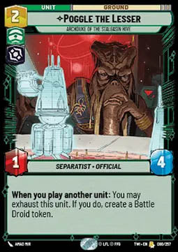 Poggle the Lesser, Archduke of the Stalgasin Hive⁣ - Twilight of the Republic⁣ (Rare)⁣ [080]