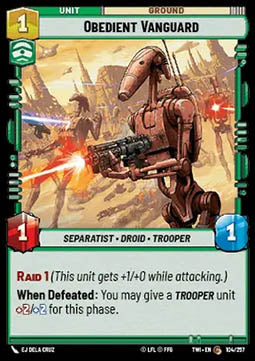 Obedient Vanguard⁣ - Twilight of the Republic⁣ (Common)⁣ [104]