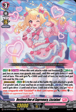 Destined One of Supremacy, Lisciafael  (V.1 - Triple Rare) - Destined Showdown (Triple Rare) [DZ-BT04-016]