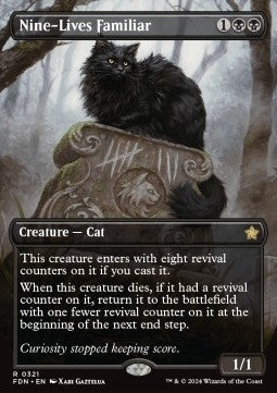 Nine-Lives Familiar (V.1) - Magic: The Gathering Foundations: Extras (Rare) [XFDN-321]