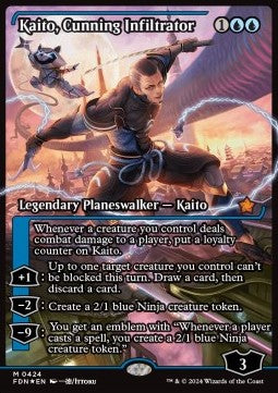 Kaito, Cunning Infiltrator (V.3)⁣ - Magic: The Gathering Foundations: Extras⁣ (Mythic)⁣ [424]