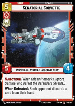 Senatorial Corvette⁣ - Twilight of the Republic⁣ (Common)⁣ [148]