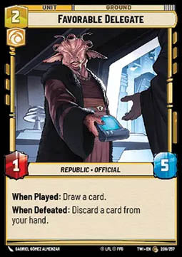 Favorable Delegate⁣ - Twilight of the Republic⁣ (Common)⁣ [208]