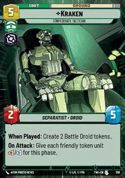 Kraken, Confederate Tactician⁣ - Twilight of the Republic: Extras⁣ (Uncommon)⁣ [356]
