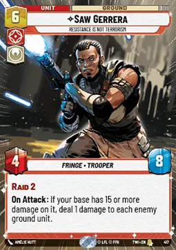 Saw Gerrera, Resistance is Not Terrorism⁣ - Twilight of the Republic: Extras⁣ (Rare)⁣ [417]