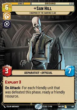 San Hill, Chairman of the Banking Clan⁣ - Twilight of the Republic: Extras⁣ (Rare)⁣ [451]