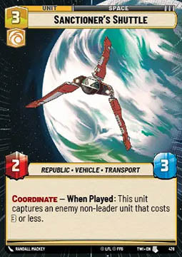 Sanctioner's Shuttle⁣ - Twilight of the Republic: Extras⁣ (Uncommon)⁣ [478]