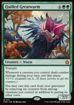 Quilled Greatwurm - Magic: The Gathering Foundations (Mythic) [FDN-111]