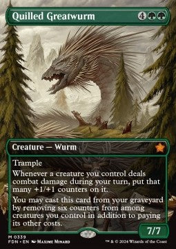 Quilled Greatwurm (V.1)⁣ - Magic: The Gathering Foundations: Extras⁣ (Mythic)⁣ [339]