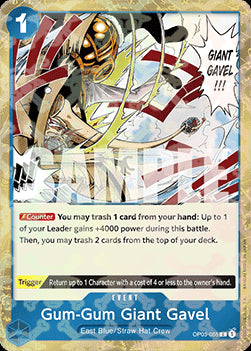 Gum-Gum Giant Gavel (OP03-055) (V.2)⁣ - The Best⁣ (Common)⁣ [OP03-055]