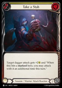 Take a Stab (Yellow) (Rainbow Foil)⁣ - The Hunted⁣ (Common)⁣ [212]