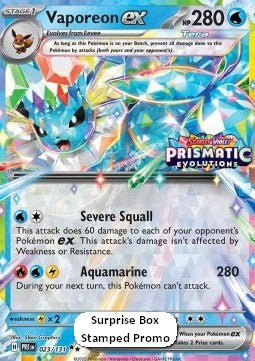 Vaporeon ex⁣ - Prismatic Evolutions: Additionals⁣ (Promo)⁣ [023]