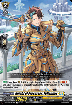 Knight of Precursor, Tellantius [D-Format] (V.1 - Rare)⁣ - Generation Dragenesis⁣ (Rare)⁣ [62]