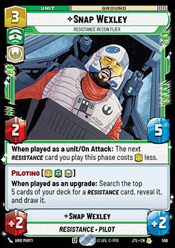 Snap Wexley, Resistance Recon Flier (V.2) - Jump to Lightspeed (Rare) [JTL-596]